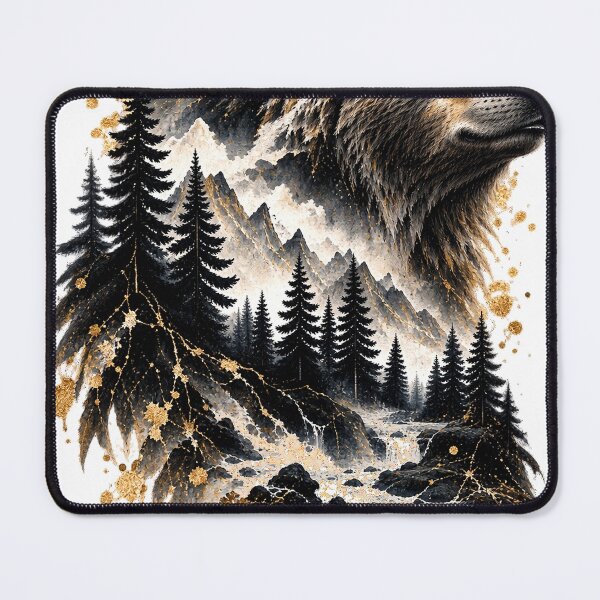 Item preview, Bear of the River Pines | Bear Pine Forest River Art | Norvian designed and sold by Norvian.