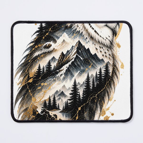 Item preview, Owl Over Dark Peaks | Owl Mountain Forest Art | Norvian designed and sold by Norvian.