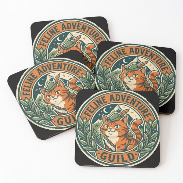 Item preview, Feline Adventure Guild DND Fantasy Cat Scout Badge designed and sold by mood-draftsman.