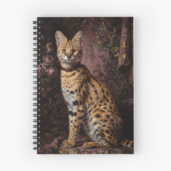 Item preview, Full Body Serval Portrait with Leather Collar designed and sold by Real Beast Art.