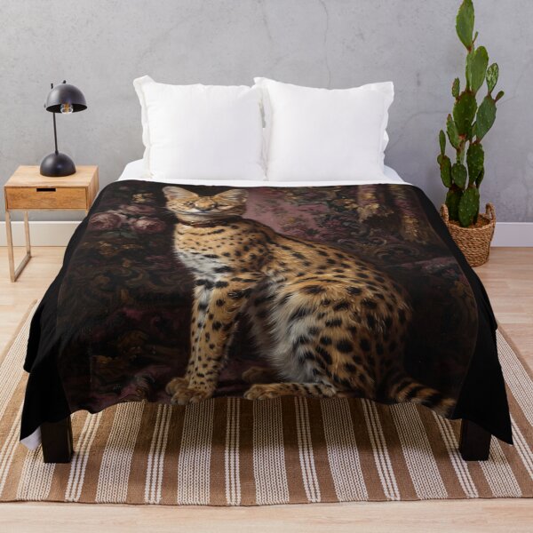 Item preview, Full Body Serval Portrait with Leather Collar designed and sold by Real Beast Art.