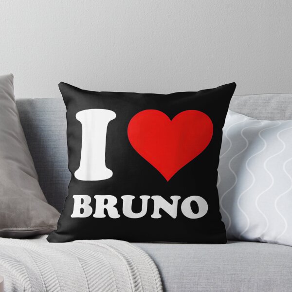 Item preview, Cute Bruno Name Red Heart Personalized Love Romance Graphic designed and sold by Remontadarnia.