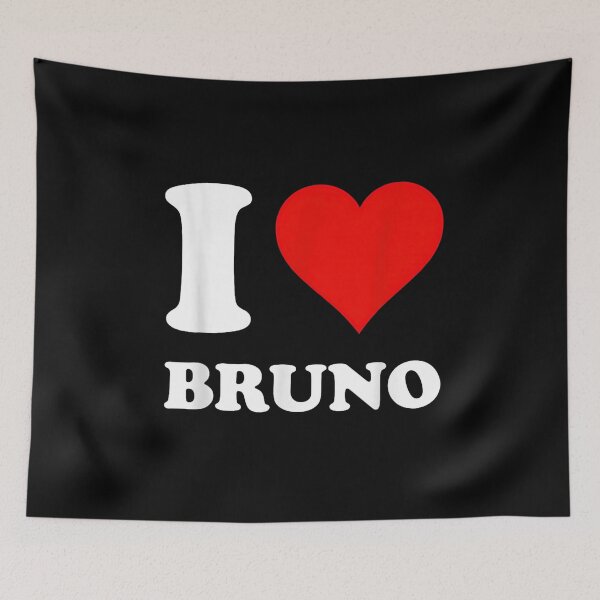 Item preview, Cute Bruno Name Red Heart Personalized Love Romance Graphic designed and sold by Remontadarnia.
