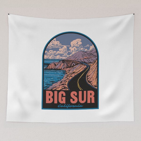Item preview, Big Sur California Vintage Coastal Travel Badge designed and sold by HalpinDesign.