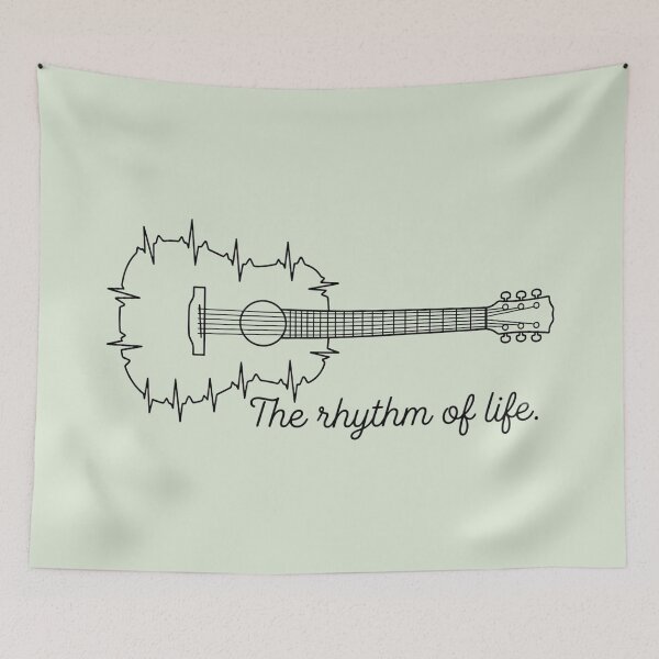 Item preview, Acoustic Guitar Heartbeat The Rhythm Of Life Music designed and sold by ANJ Creative Designs.