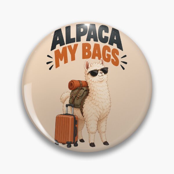 Item preview, Alpaca My Bags – Funny Travel Alpaca Pun designed and sold by Furflix.
