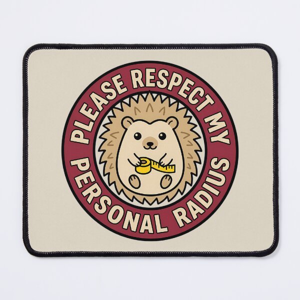 Item preview, Respect My Personal Radius Hedgehog Retro Badge designed and sold by DripCultureLab.