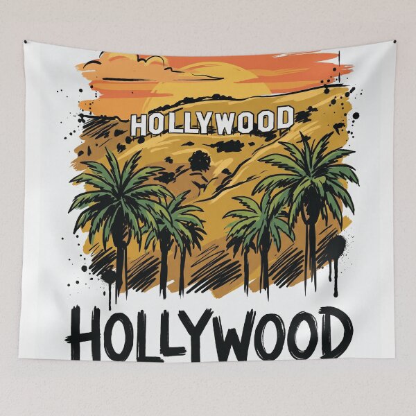 Item preview, Hollywood Sign Los Angeles USA Art Print designed and sold by Merch by Das Design Studio.