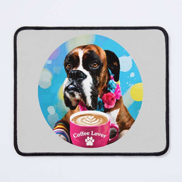 Item preview, Coffee Lover Boxer Dog, Funny Coffee & Dog Lover Design designed and sold by AnimalVibes.