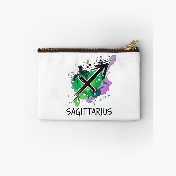 Item preview, Sagittarius Zodiac Sign Watercolor Grunge Green Purple Art designed and sold by Vibe-Vary.