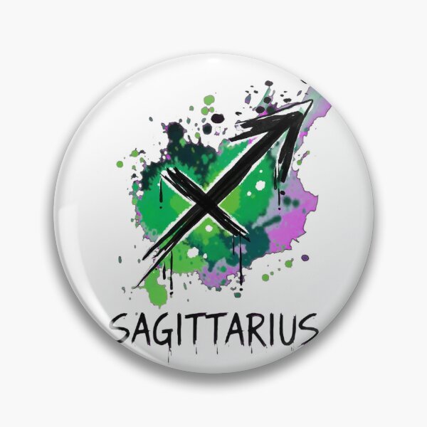 Item preview, Sagittarius Zodiac Sign Watercolor Grunge Green Purple Art designed and sold by Vibe-Vary.