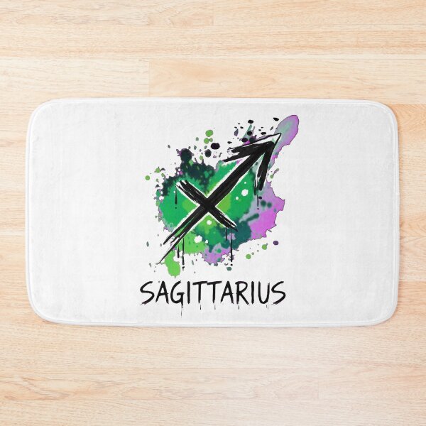 Item preview, Sagittarius Zodiac Sign Watercolor Grunge Green Purple Art designed and sold by Vibe-Vary.