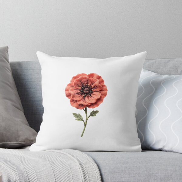Item preview, Elegant Coral Poppy Flower Felt Craft Botanical Art designed and sold by Mellow Doodle Co..
