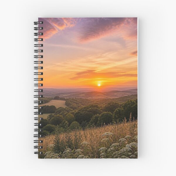 Item preview, Surrey Hills Sunset | Golden English Countryside Landscape designed and sold by ThatSurreyLife.