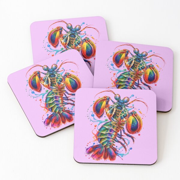 Item preview, Small, Mighty, Feisty - Peacock Mantis Shrimp designed and sold by Artekinium.