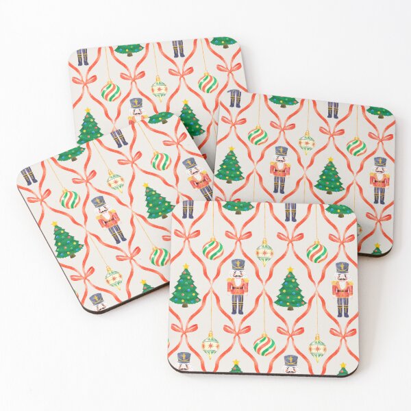 Item preview, Vintage Watercolor Christmas Ribbons on Cream designed and sold by QuestingPixel.