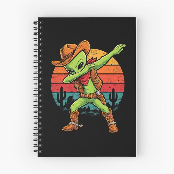 Item preview, Green Alien Cowboy Dabbing Sunset Desert Scene designed and sold by Moizento.