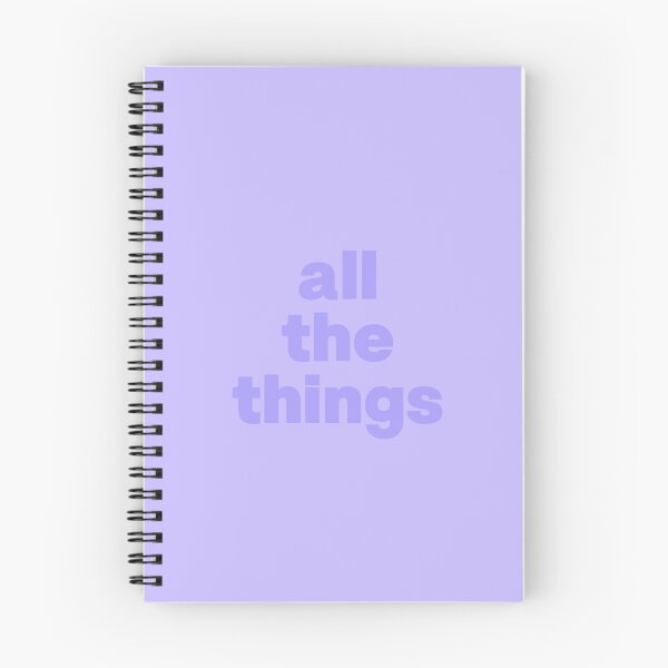 Item preview, ALL THE THINGS purple notebook designed and sold by thehappyintrovert .