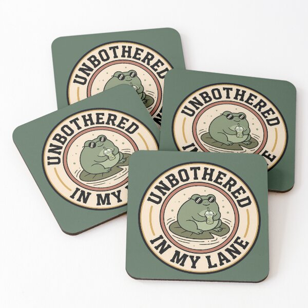 Item preview, Unbothered In My Lane Retro Frog Badge designed and sold by DripCultureLab.