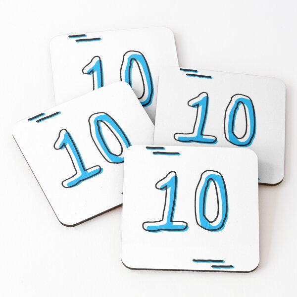 Item preview, Number 10 - Bold Blue Artistic Numeral Design designed and sold by Dyche Studio.