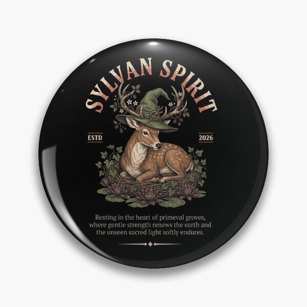 Item preview, Forest Stag Druid Sylvan Spirit Mystical Antlers Graphic designed and sold by Ada’s Mystic Atelier .