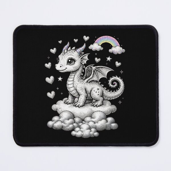 Item preview, Glitter Rainbow Dragon - Vintage Engraving Cute Goth Sticker Art designed and sold by HealingEraInk.