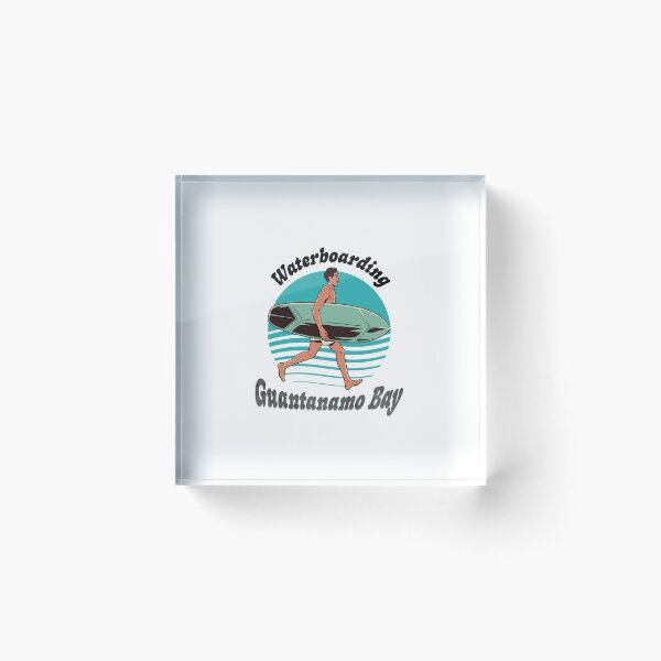Artikelvorschau, Waterboarding Guantanamo Bay Retro Surf Parodie Design entworfen und verkauft von CiKmerch.