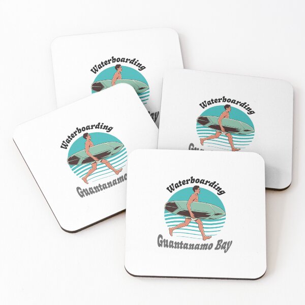 Item preview, Waterboarding Guantanamo Bay Retro Surf Parody Design designed and sold by CiKmerch.