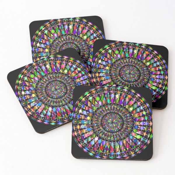Item preview, Vibrant Kaleidoscope Sphere - Rainbow Geometric Mosaic Art designed and sold by Elite Wall Art.
