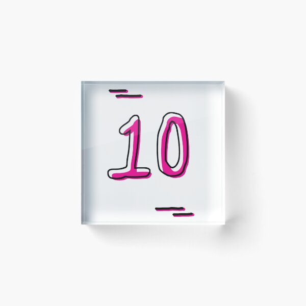 Item preview, Number 10 - Bold Pink Artistic Numeral Design designed and sold by Dyche Studio.