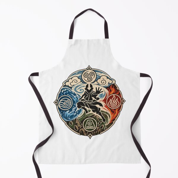 Item preview, Four Elements Retro Emblem – Air Water Earth Fire Vintage Fantasy Graphic designed and sold by mocci10.