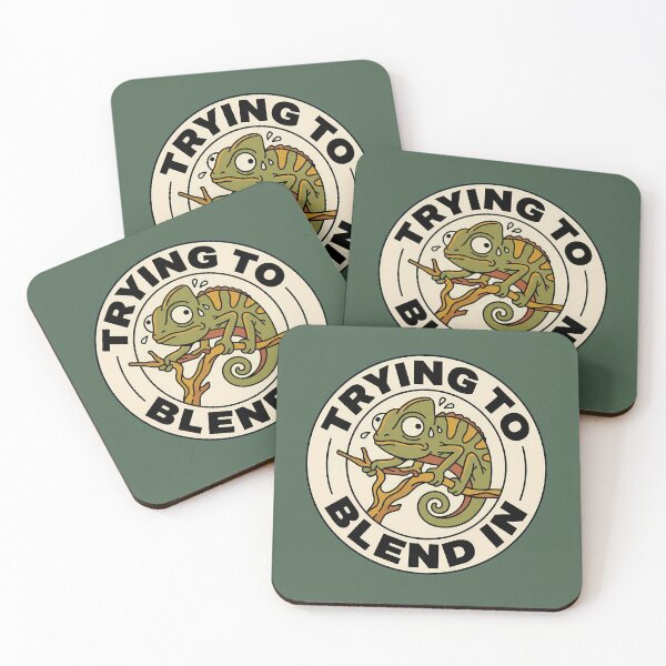 Item preview,  Trying To Blend In Funny Chameleon Badge designed and sold by DripCultureLab.