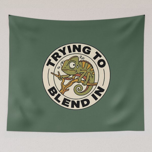 Item preview,  Trying To Blend In Funny Chameleon Badge designed and sold by DripCultureLab.