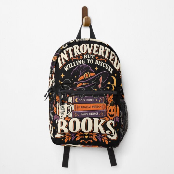 Item preview, Introverted But Willing to Discuss Books Black Cat Halloween designed and sold by Ridaelb.