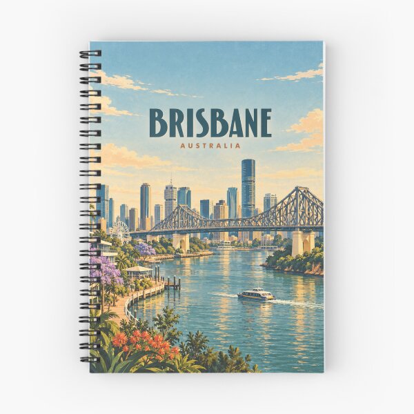 Item preview, Brisbane Vintage Riverside City Art designed and sold by MichaeIRellov.