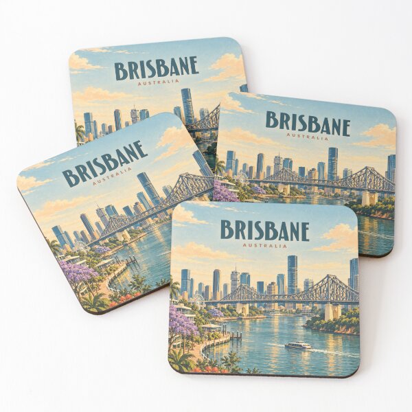 Item preview, Brisbane Vintage Riverside City Art designed and sold by MichaeIRellov.