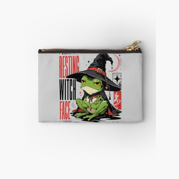 Item preview, Resting Witch Face Frog Witch Graphic Poster T-Shirt | Funny Sarcastic Halloween Toad Red Black Cottagecore Spooky Gift designed and sold by illeN-Art-World.