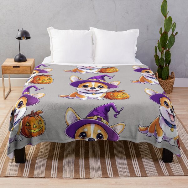 Item preview, Cute Corgi in Witch Hat Halloween designed and sold by NadinArtStudio.