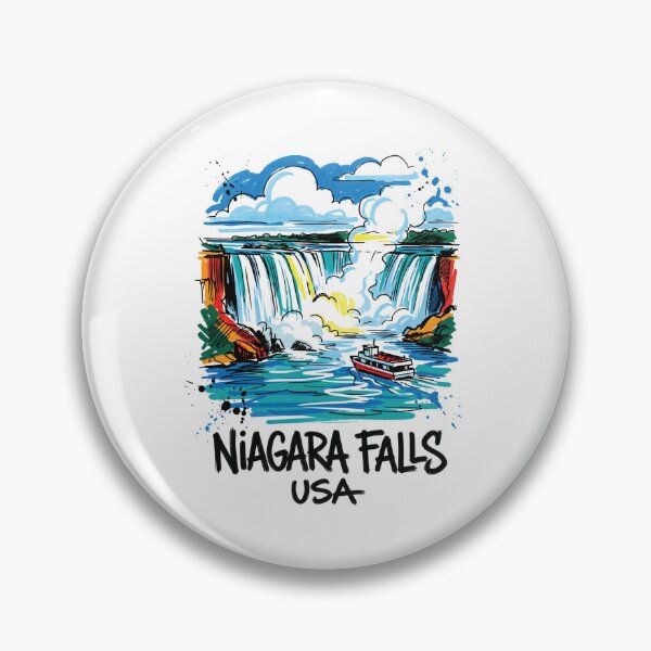 Item preview, Niagara Falls Waterfall USA Travel Art designed and sold by Merch by Das Design Studio.