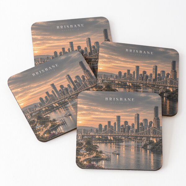 Item preview, Brisbane Cinematic Monochrome River Artwork designed and sold by MichaeIRellov.