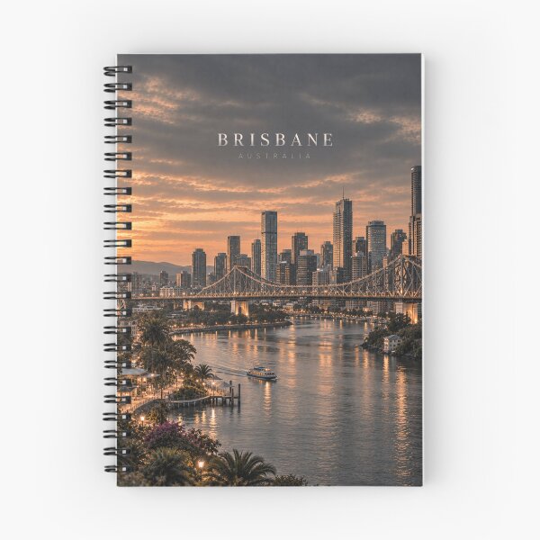 Item preview, Brisbane Cinematic Monochrome River Artwork designed and sold by MichaeIRellov.