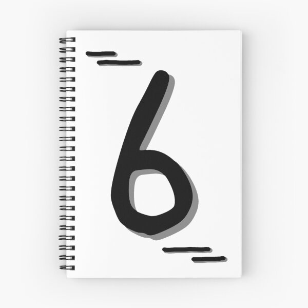 Item preview, Number 6 - Bold Black Artistic Numeral Design designed and sold by Dyche Studio.
