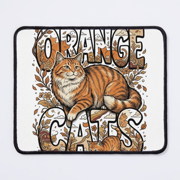 Item preview, Orange Cats Vintage Botanical Cottagecore Tabby Kitten Art designed and sold by mood-draftsman.