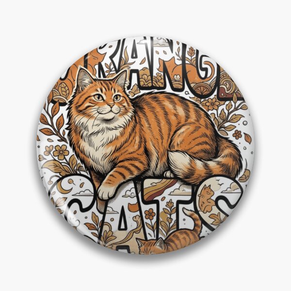 Item preview, Orange Cats Vintage Botanical Cottagecore Tabby Kitten Art designed and sold by mood-draftsman.