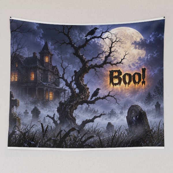 Item preview, Boo! Moonlit Haunted Graveyard designed and sold by Kimberly Palmer.