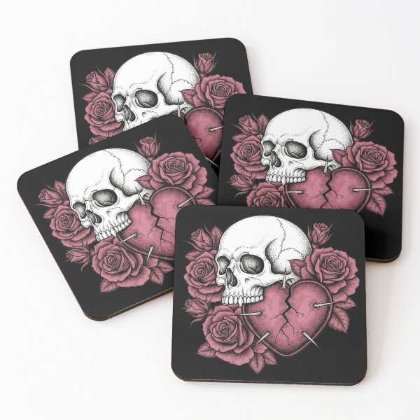 Item preview, Halloween Skull Rose Broken Heart Gothic Design designed and sold by PlumArtDesign.