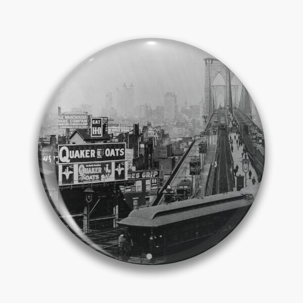 Item preview, 1898 Curve at Brooklyn Terminal, New York & Brooklyn Bridge vintage railroad New York City black and white photographic art print designed and sold by Astrid Arkhangelsky.