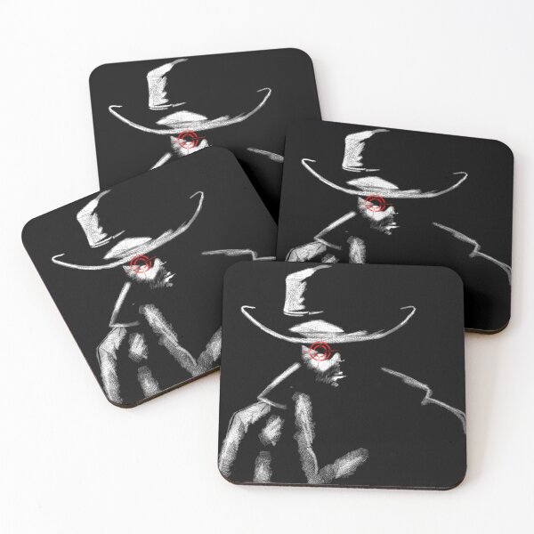 Item preview, The abstract cowboy in white woven lines and a red target point designed and sold by a1-x.