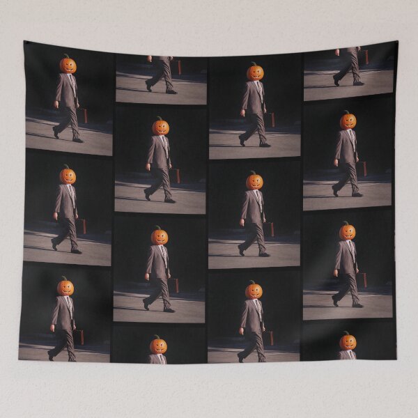 Item preview, Pumpkin Head Businessman Halloween Walking designed and sold by Glow-Paw-Studio.