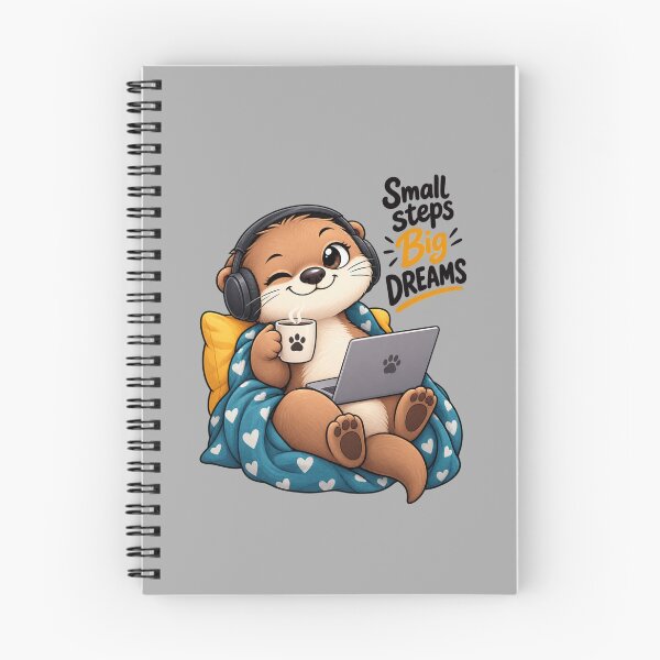 Item preview, Funny Otter Meme Collection - Small Steps Big Dreams Cute Otter - Motivational Cartoon Animal | Positive Mindset designed and sold by MiraLumeStudio.